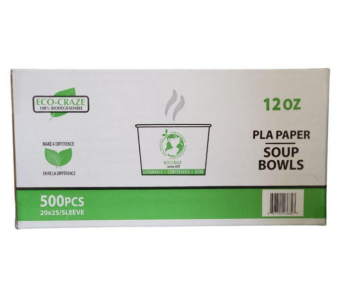 CLR - Eco-Craze - PLA 12oz Soup Paper Cup