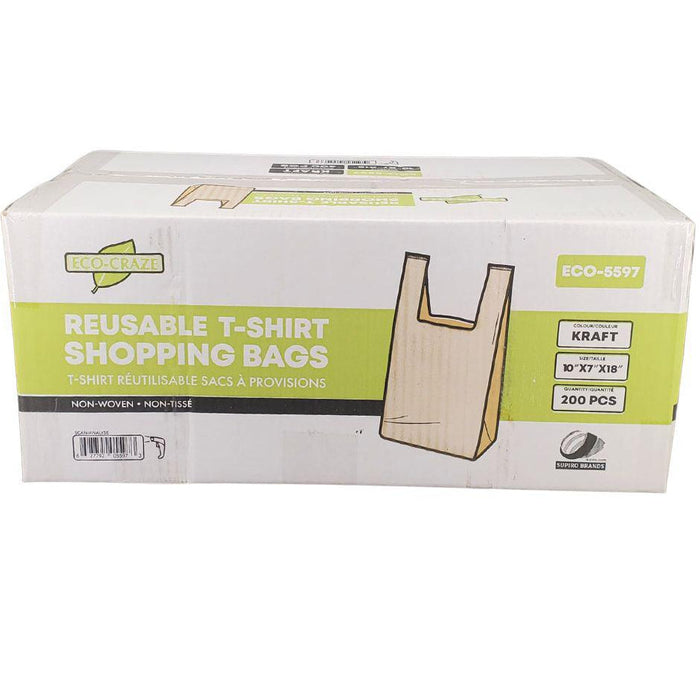 Eco-Craze - 10x7x18 – Non Woven - Plain Reusable Shopping Bag