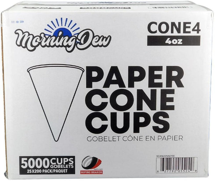 Morning Dew - 4 oz Paper Cone Cup - CONE4