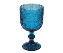 Hobnail Wine Glass 300ml - Blue - XR825