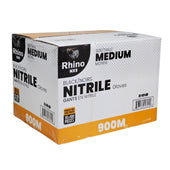 Rhino - NX9 - Black Nitrile Gloves - PF - Medium - 900M