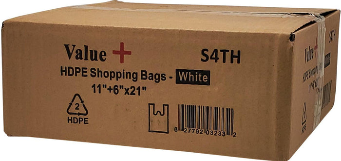 Value+ - S4 High Density -Thank You - White Shopping Bags