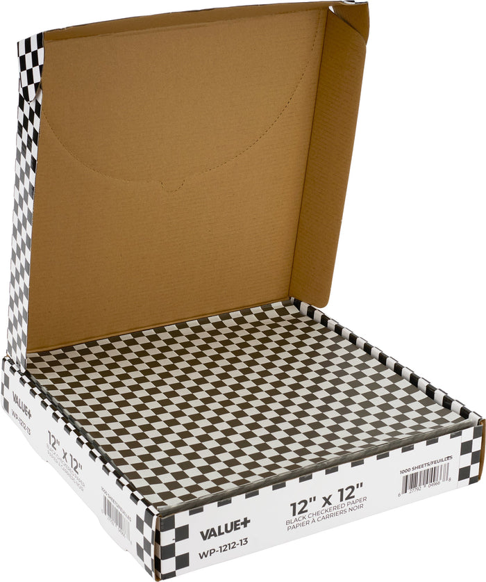 Value+ - Checkered Sheets - Black - 12