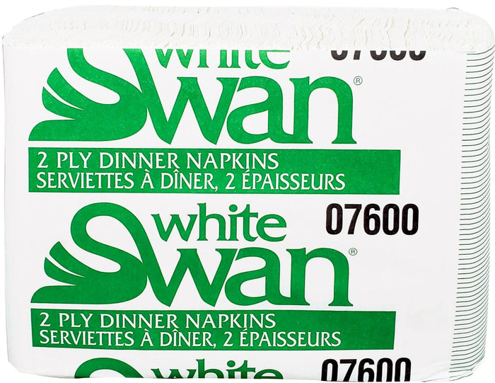 White Swan - Dinner Napkins - 2 Ply - 07600