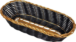 CLR - Woven Basket - Oblong - Black/Gold - MAG4189