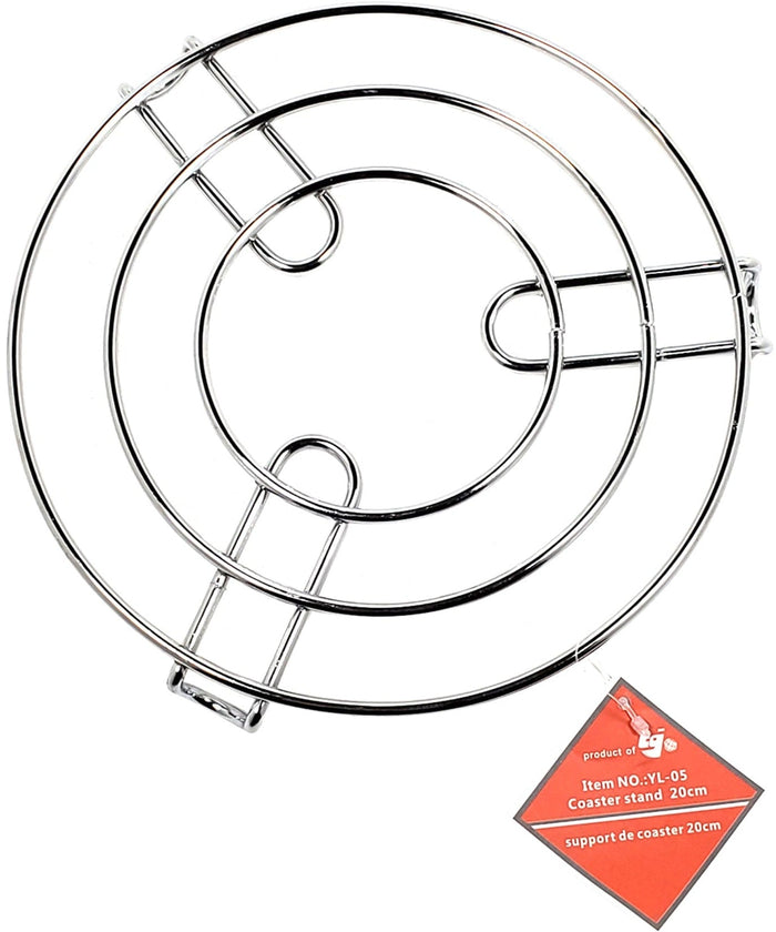 Chrome Coaster Stand 20cm