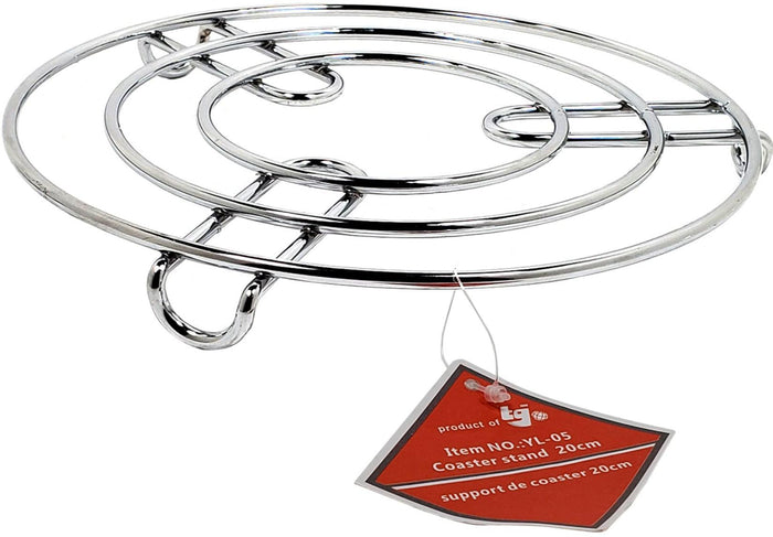 Chrome Coaster Stand 20cm