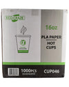 Eco-Craze - 16oz PLA Single Wall Hot Paper Cup - Printed