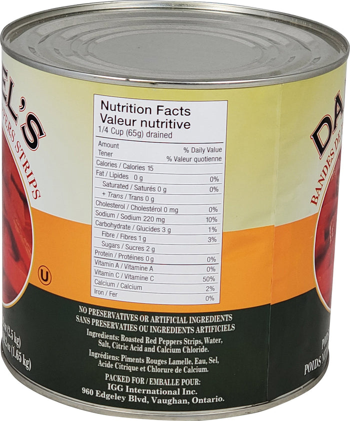 Daniel's - Red Pepper - Roasted - Strips - 90oz