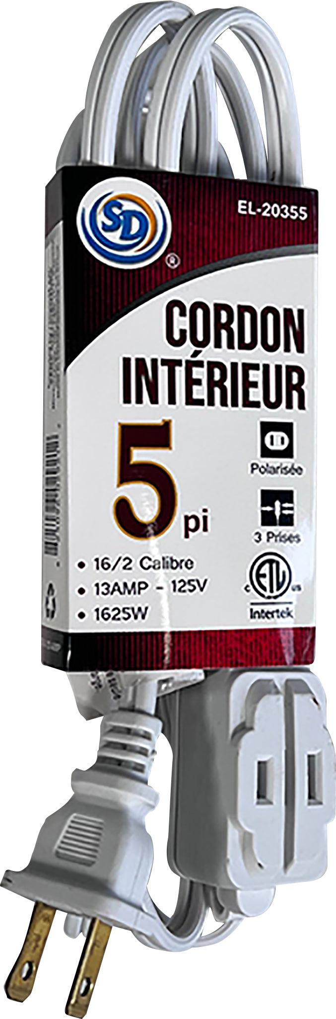 XC - Indoor Extension Cord 6ft 3 Outlets