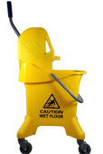 Spartano - HEAVY - 28L Mop Bucket W/ Down Press Wringer - Yellow -