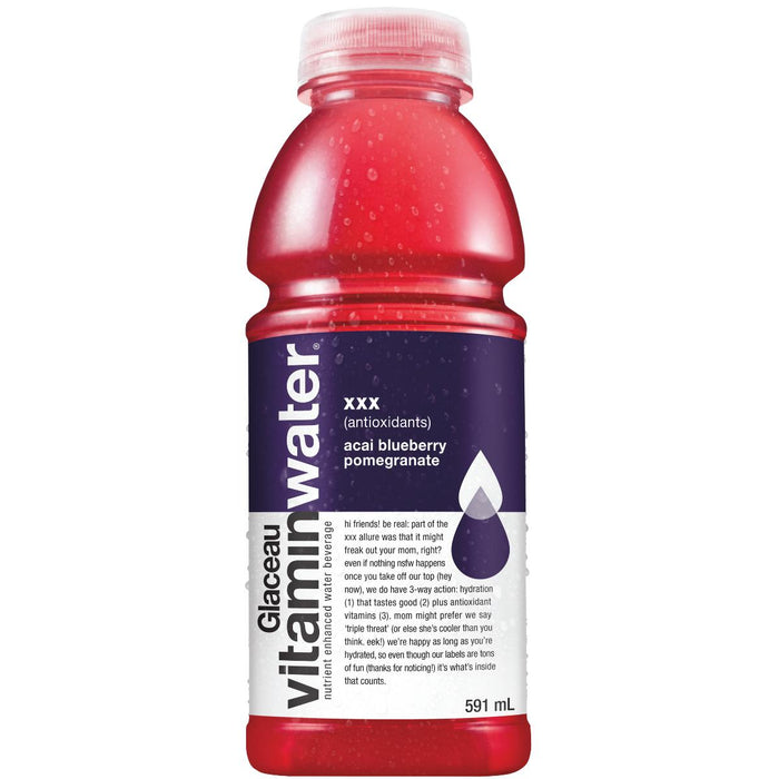 VSO - Glaceau - Vitamin Water - Mineral Water - Acai-Blueberry / XXX - Bottles