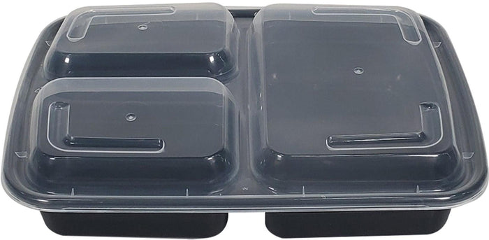 LR - 32oz 3 Comp Microwaveable container White/JF-333W